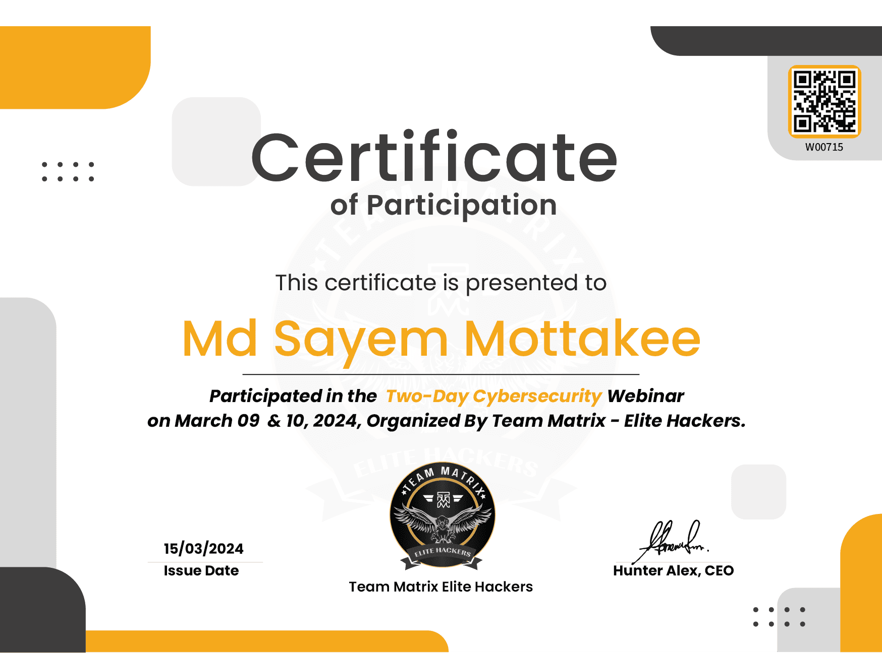 Two-Day Cybersecurity Webinar